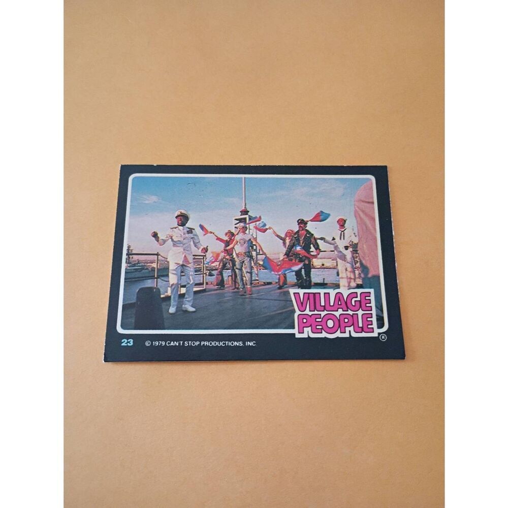 Vintage 1979 Village People Trading Card #23 Disco Era Vintage Music Collectible